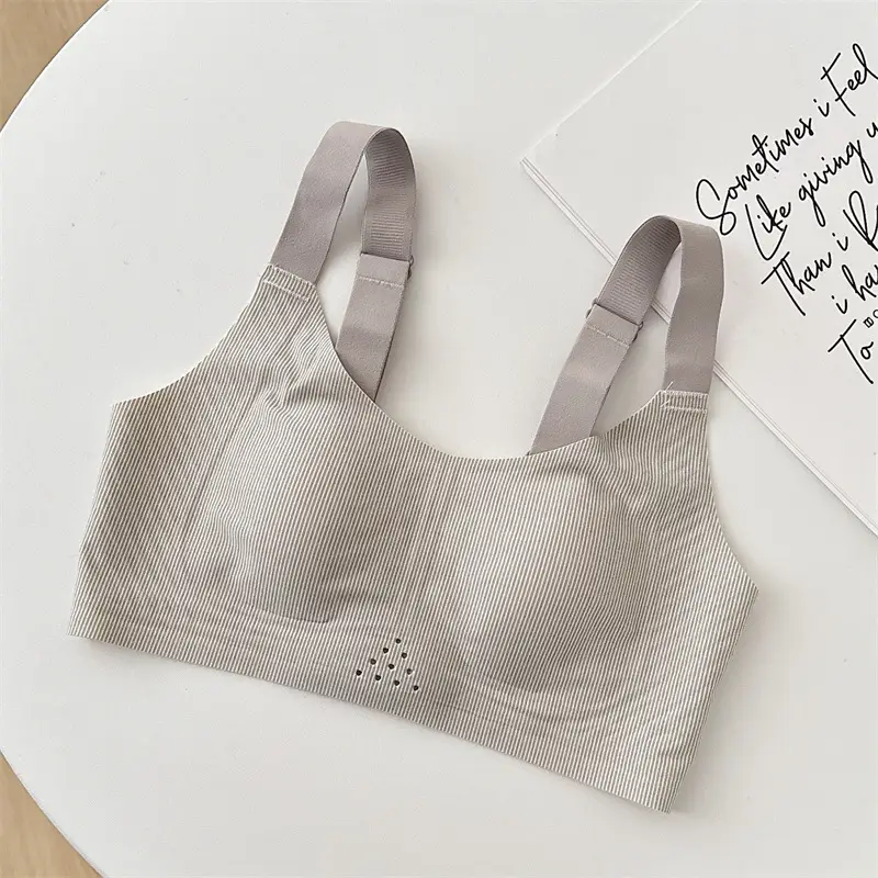 Ultra-thin Non-marking Underwear Women's Large Chest Small Slim-fit Breast Anti-sagging Comfortable plus size Non-rimmed Bra — feature 16