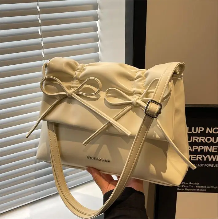 Women's Large Capacity Bow Bag Shoulder Crossbody Spring Summer - Image 4
