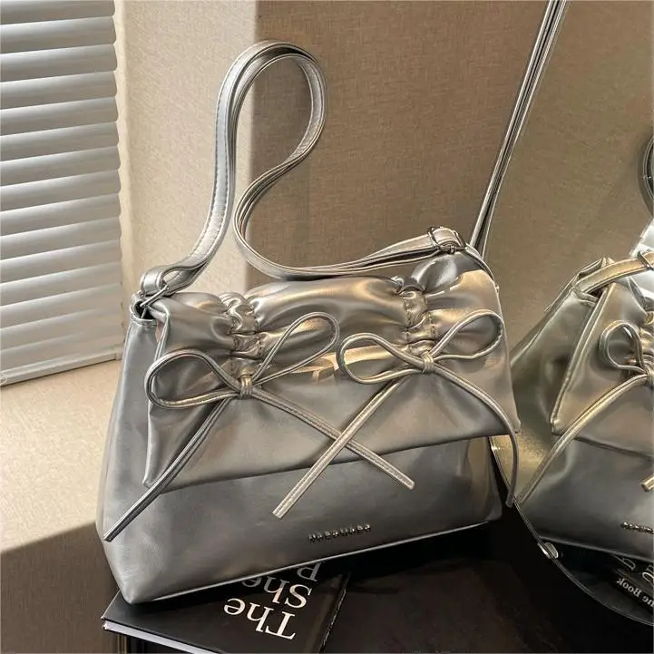Women's Large Capacity Bow Bag Shoulder Crossbody Spring Summer - Image 5