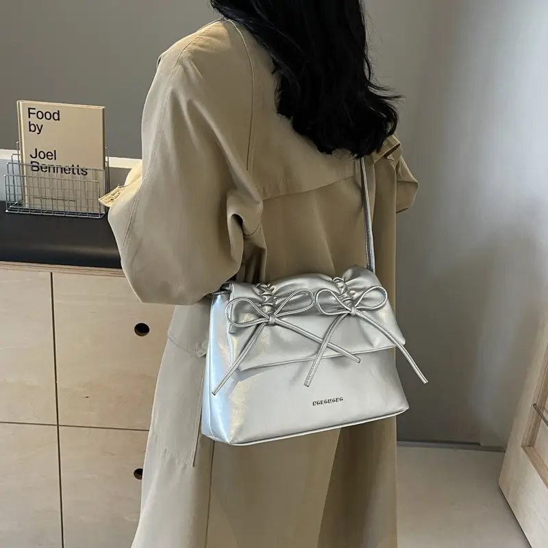 Women's Large Capacity Bow Bag Shoulder Crossbody Spring Summer - Image 3