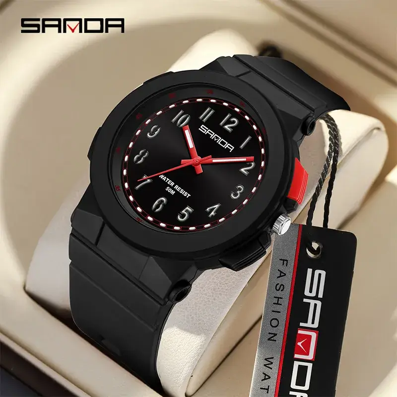 Sanda Quartz Electronic Watch for Kids with Colorful Light - Image 11