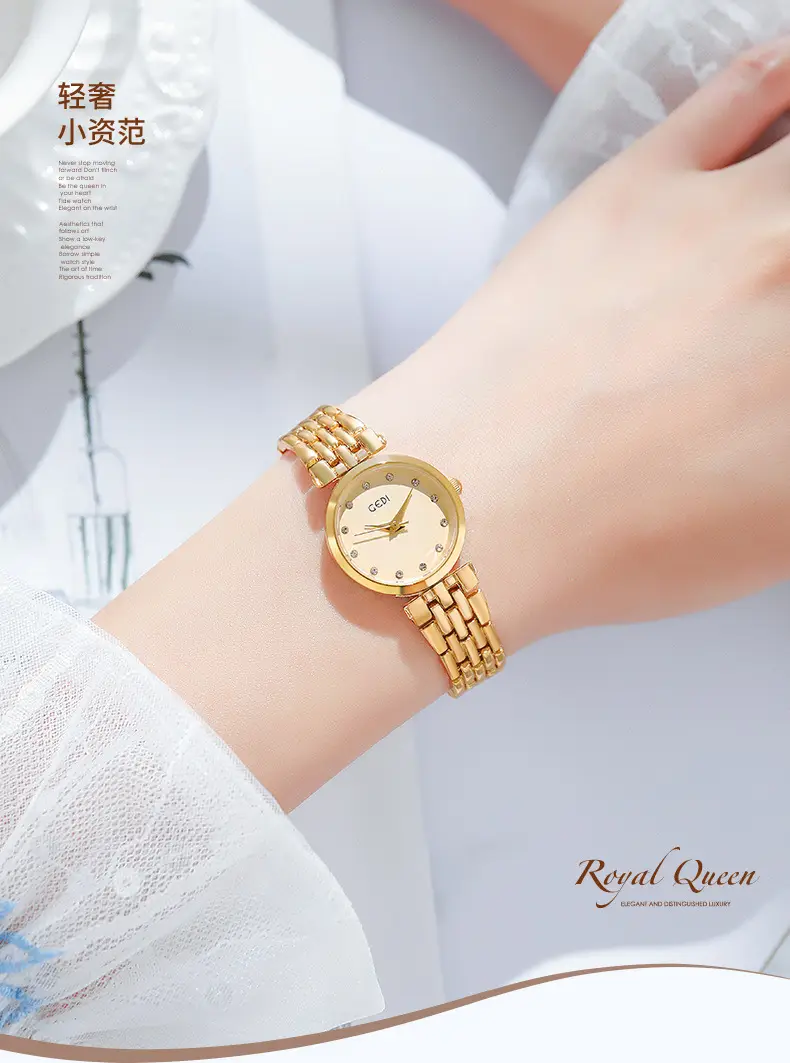 Women's Quartz Watch Rose Gold Silver Pink Black All-match — feature 5