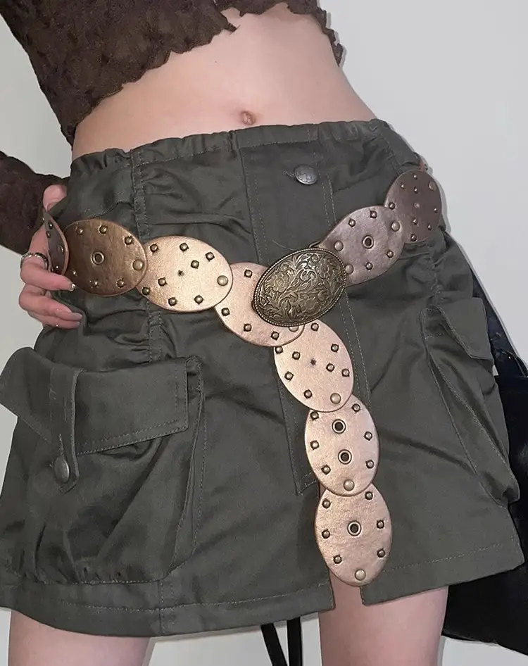 Women Korean-style Rivet Belt Casual Jeans All-match — feature 10