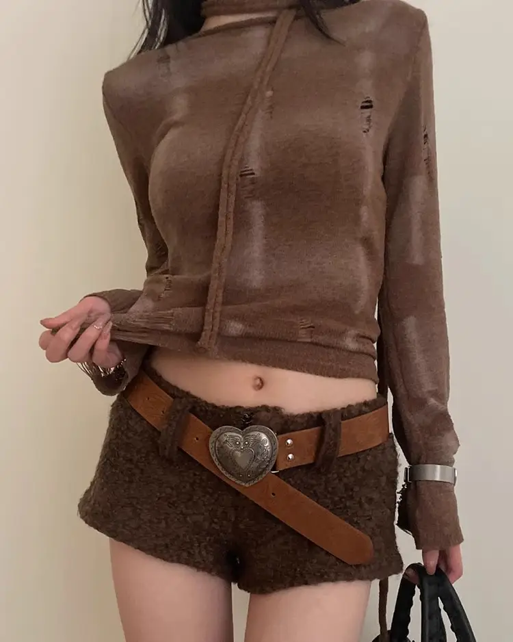Women Korean-style Rivet Belt Casual Jeans All-match — feature 25