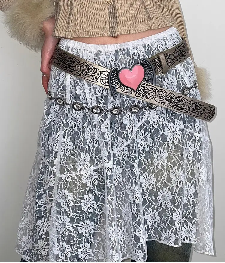 Women Korean-style Rivet Belt Casual Jeans All-match — feature 33
