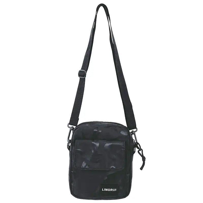 Men's Lightweight Crossbody Bag Black Transparent - Image 7