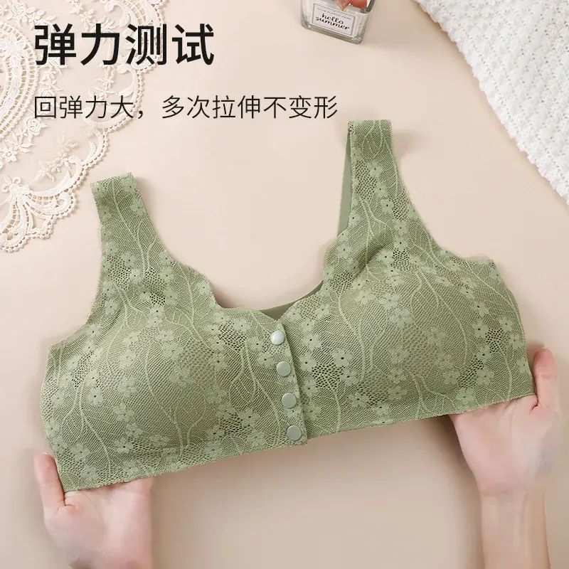 Lace Push-Up Bra Front Buckle Plus Size - Image 9