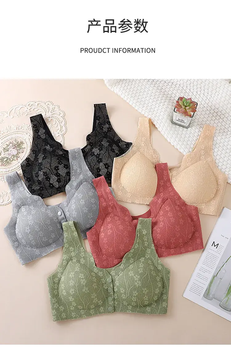 Lace Push-Up Bra Front Buckle Plus Size — feature 15