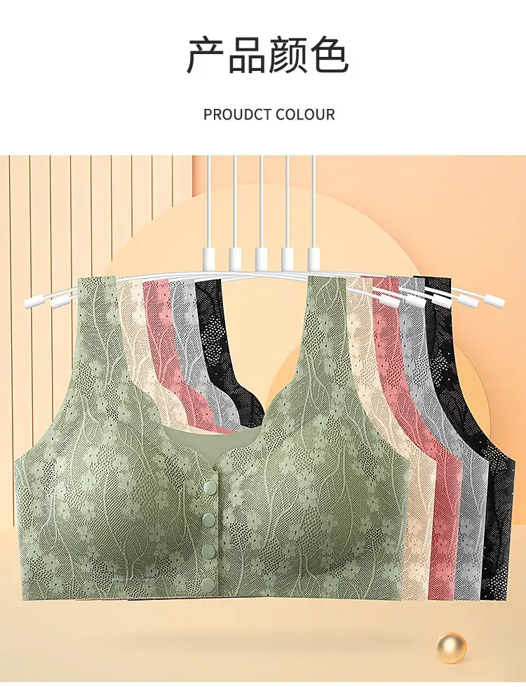 Lace Push-Up Bra Front Buckle Plus Size — feature 17