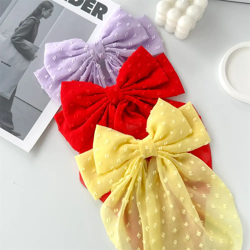 Cross-Border Chiffon Hairpins with Bowknot Design for Women — feature 11