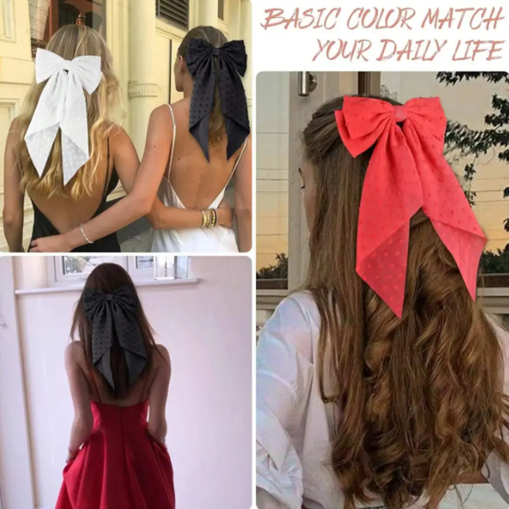 Cross-Border Chiffon Hairpins with Bowknot Design for Women — feature 4