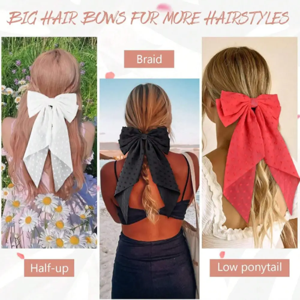 Cross-Border Chiffon Hairpins with Bowknot Design for Women — feature 5