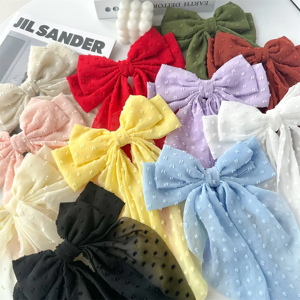 Cross-Border Chiffon Hairpins with Bowknot Design for Women — feature 8