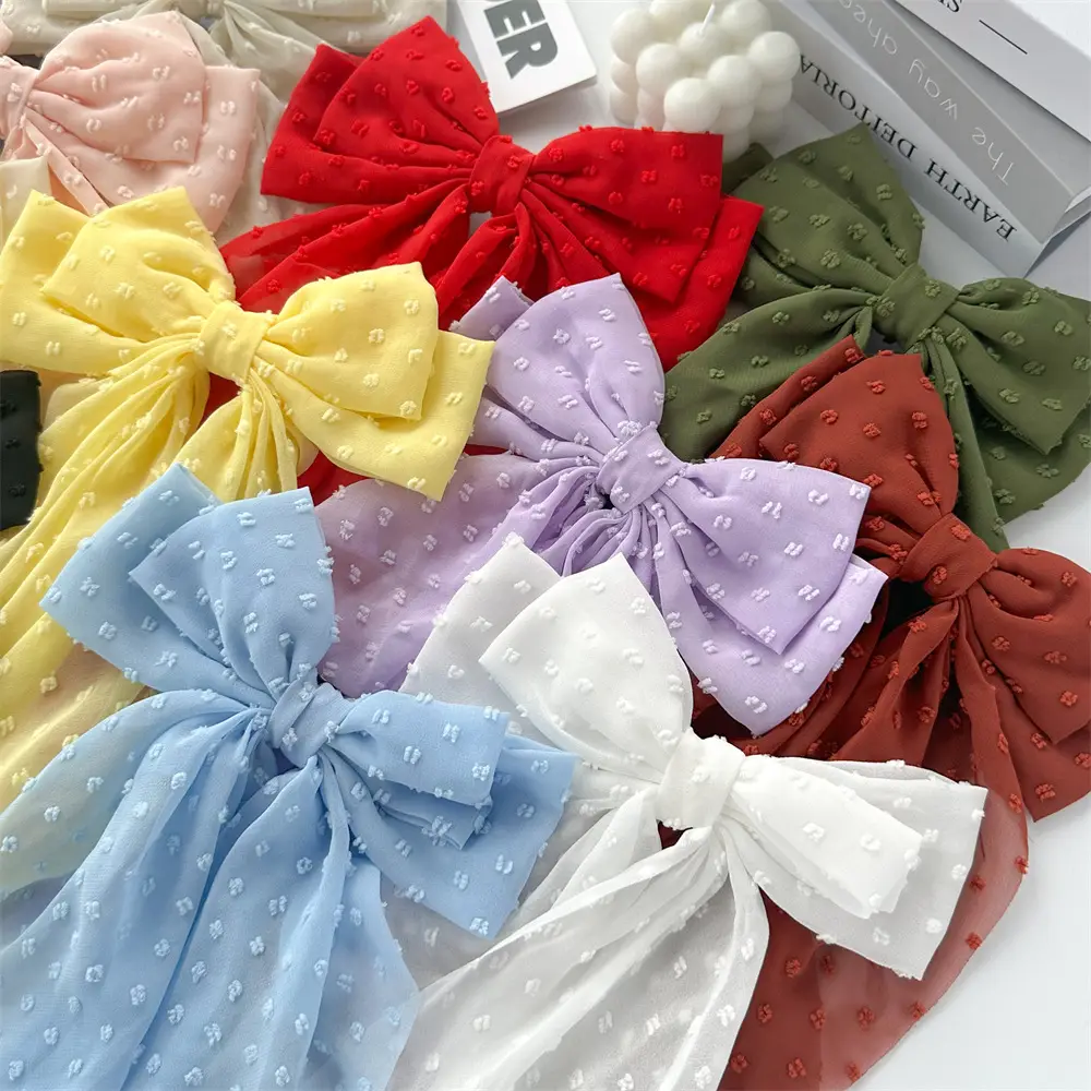 Cross-Border Chiffon Hairpins with Bowknot Design for Women — feature 9