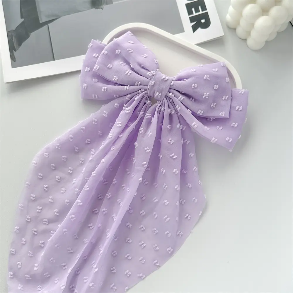Cross-Border Chiffon Hairpins with Bowknot Design for Women - Image 10