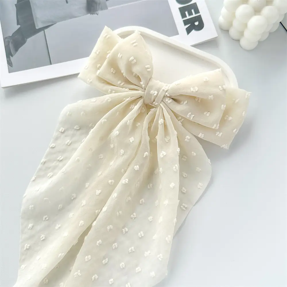 Cross-Border Chiffon Hairpins with Bowknot Design for Women - Image 4