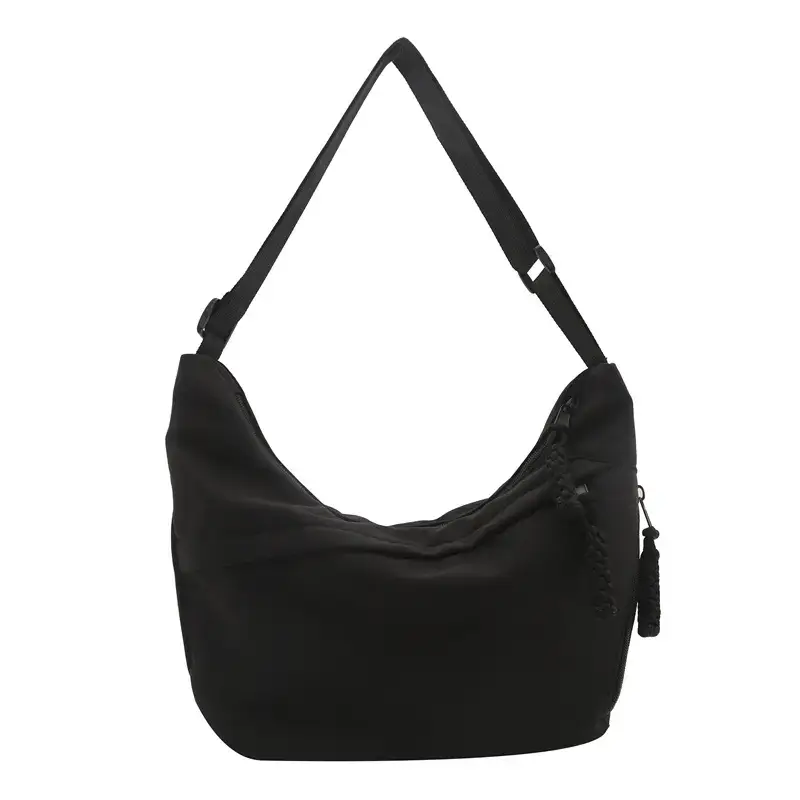 Beige Oxford Canvas Shoulder Bag 2024 Spring - Image 9