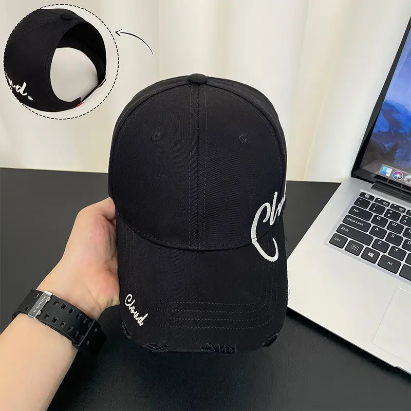 Women Korean Letter Cap Summer Wide Brim Baseball Cap — feature 13