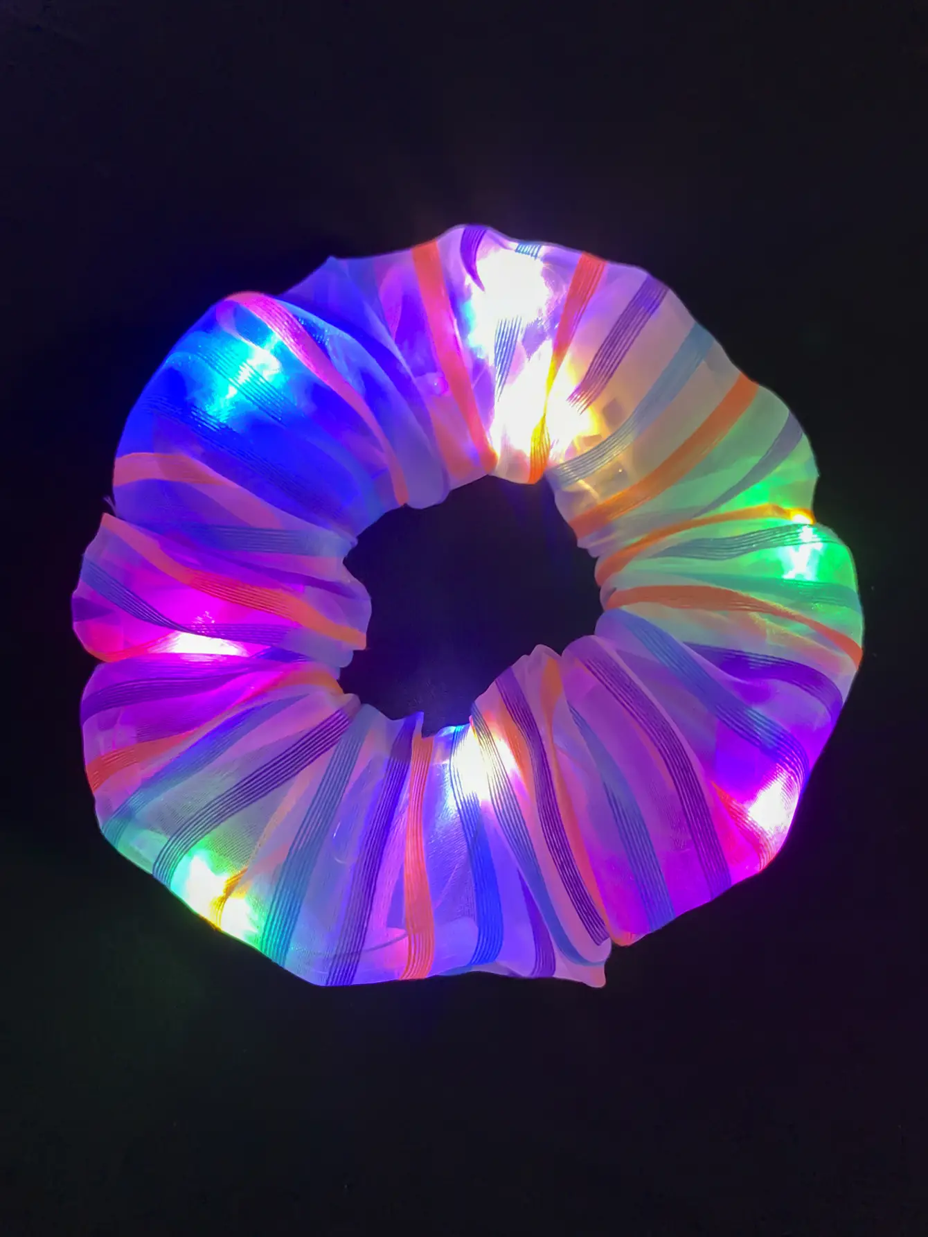 Led Luminous Scrunchie Hair Tie with Multicolor Lights — feature 16