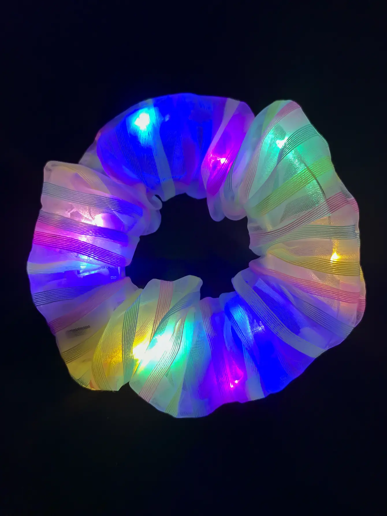 Led Luminous Scrunchie Hair Tie with Multicolor Lights — feature 19