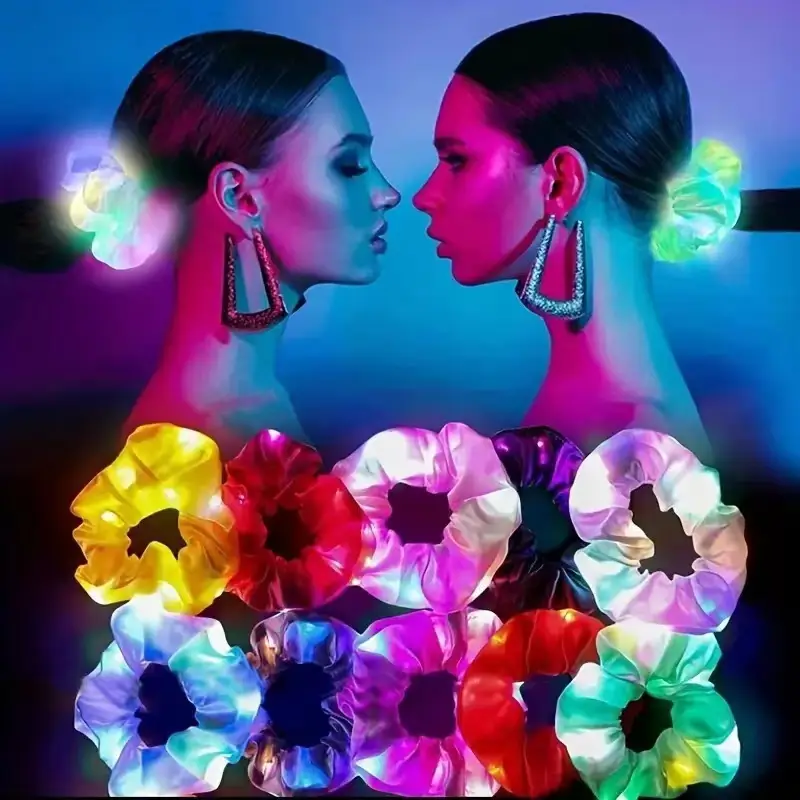 Led Luminous Scrunchie Hair Tie with Multicolor Lights — feature 2