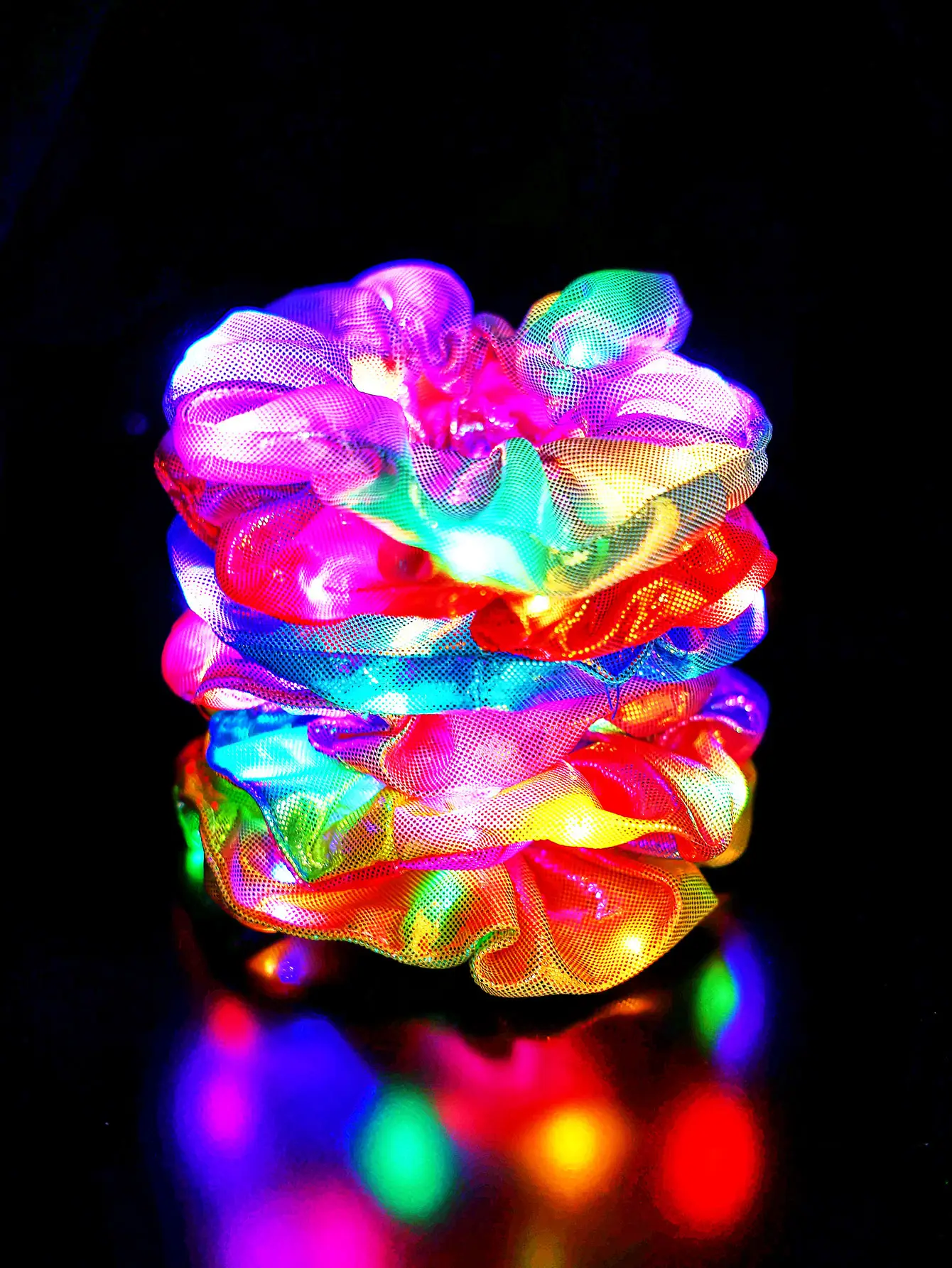 Led Luminous Scrunchie Hair Tie with Multicolor Lights — feature 22