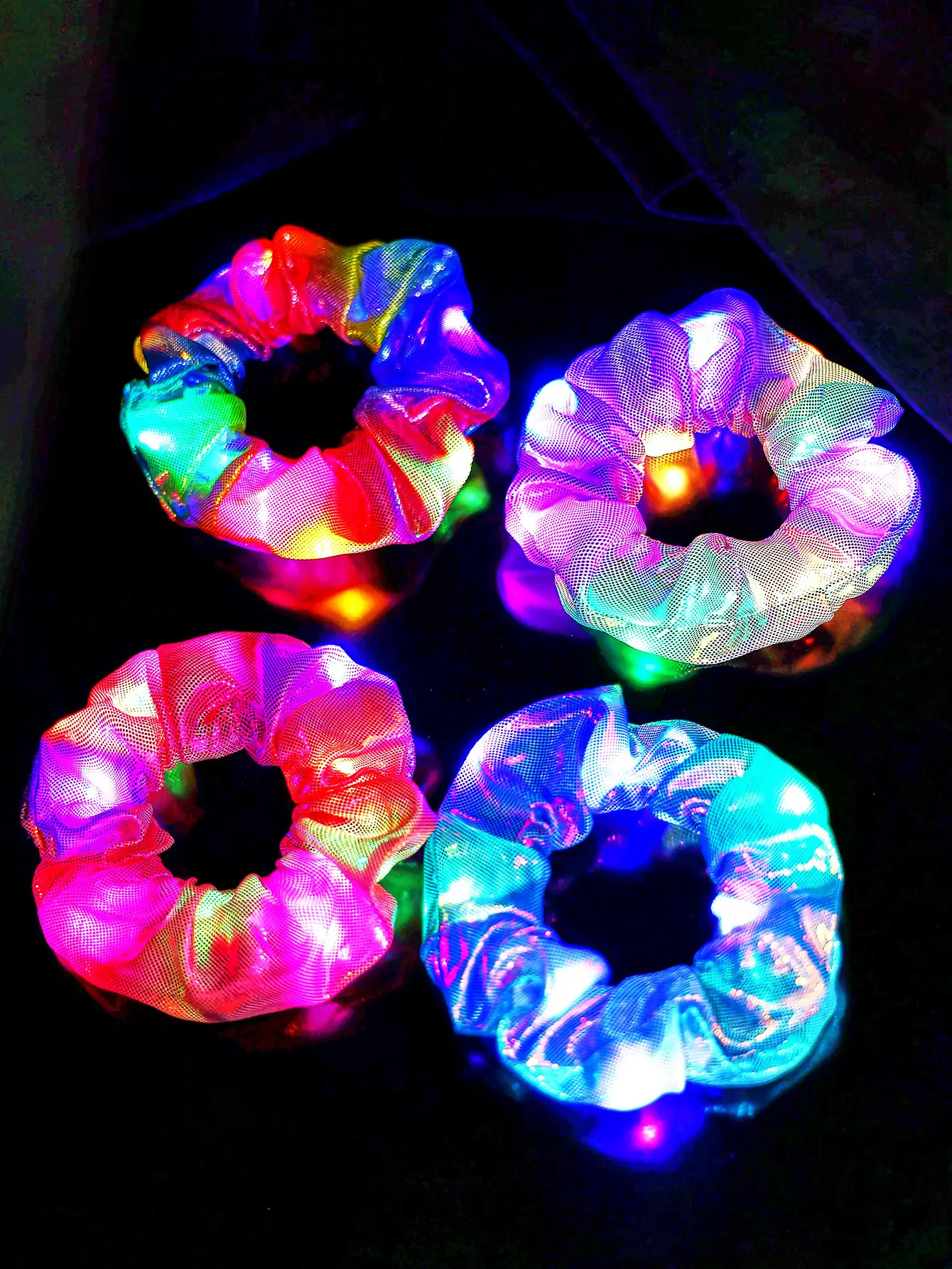 Led Luminous Scrunchie Hair Tie with Multicolor Lights — feature 23
