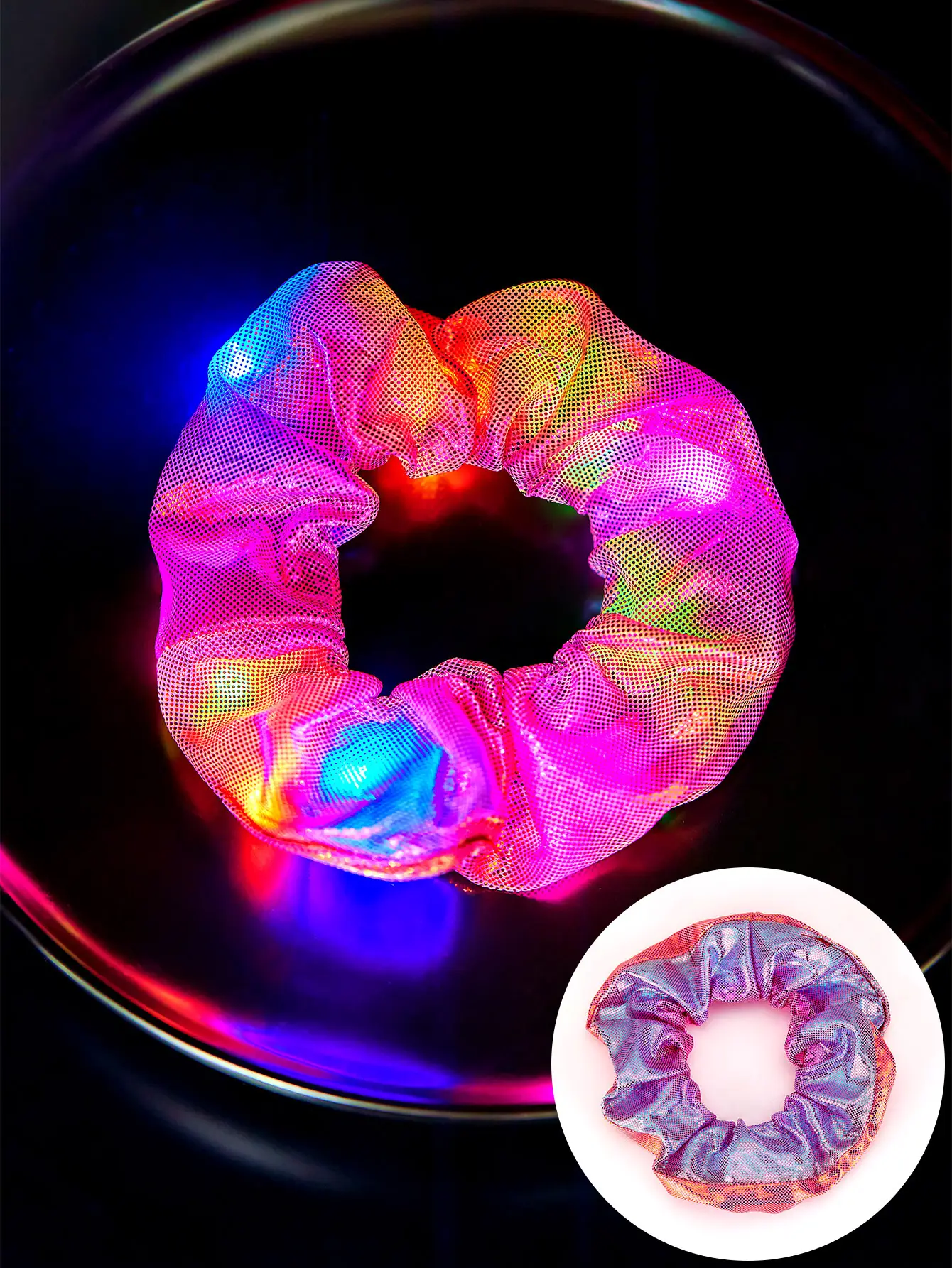 Led Luminous Scrunchie Hair Tie with Multicolor Lights — feature 25
