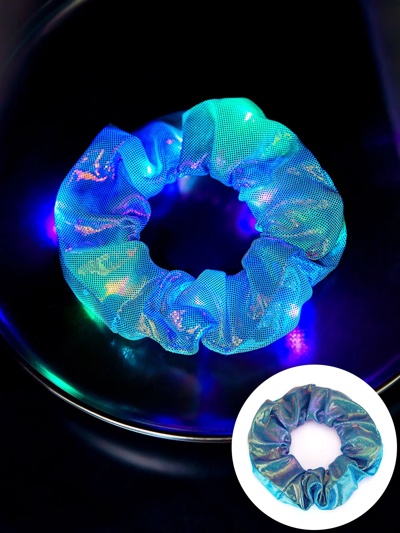 Led Luminous Scrunchie Hair Tie with Multicolor Lights — feature 26