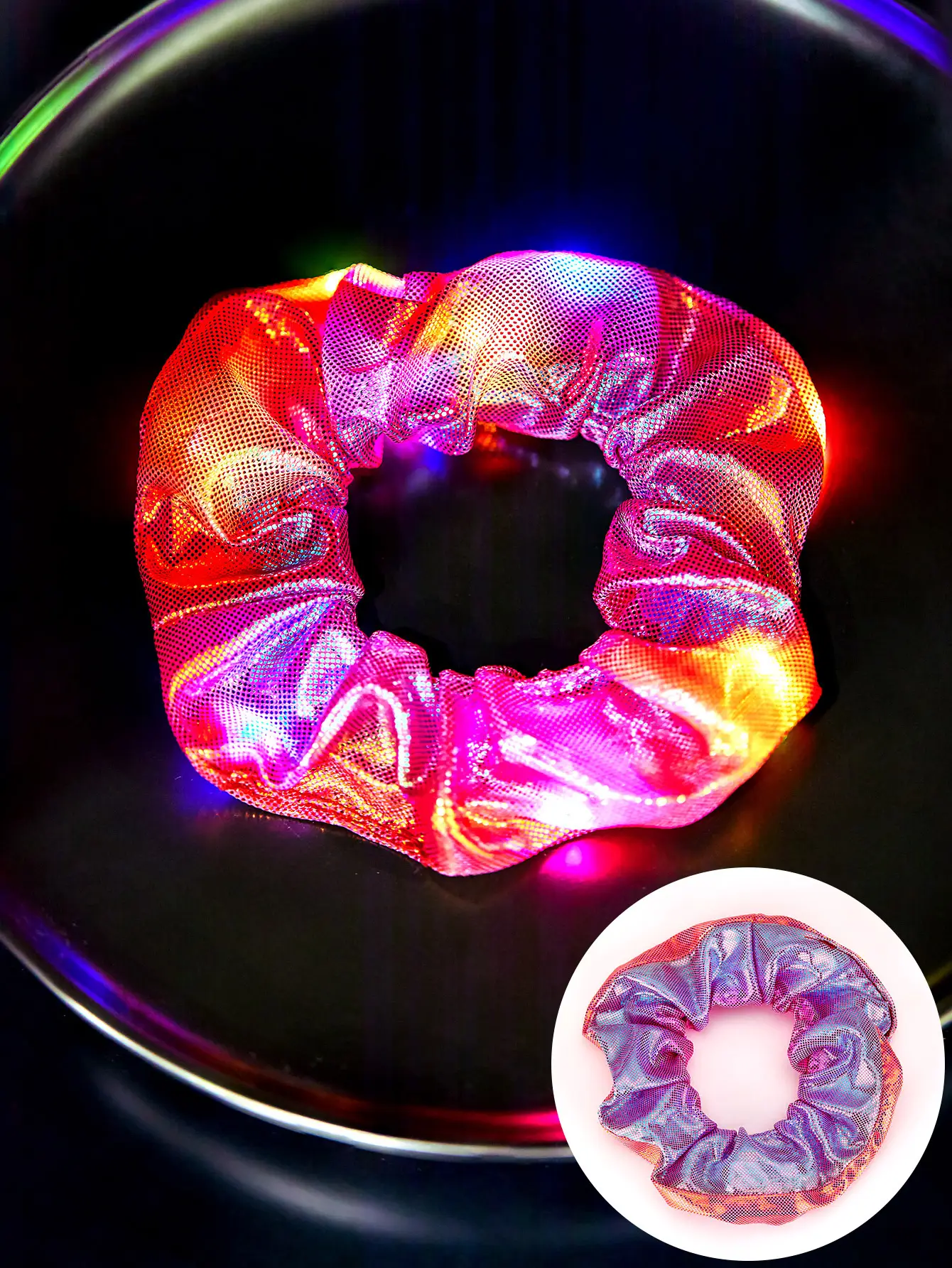 Led Luminous Scrunchie Hair Tie with Multicolor Lights — feature 29