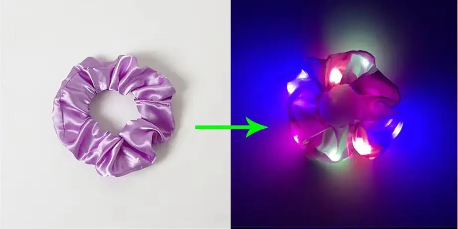 Led Luminous Scrunchie Hair Tie with Multicolor Lights — feature 8