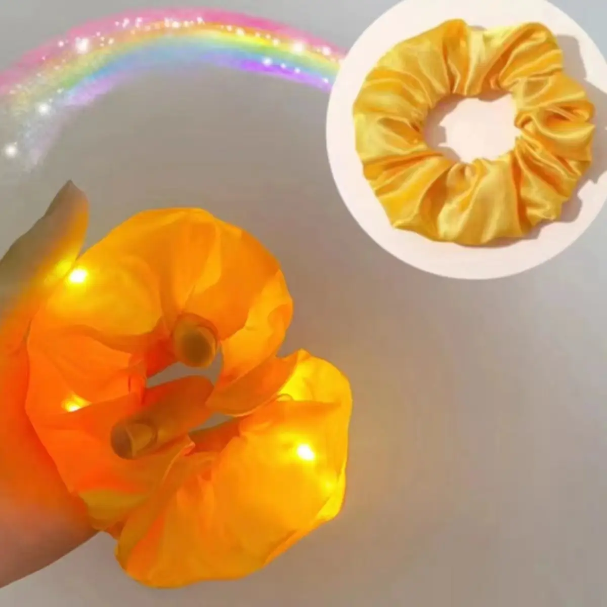 Led Luminous Scrunchie Hair Tie with Multicolor Lights — feature 10