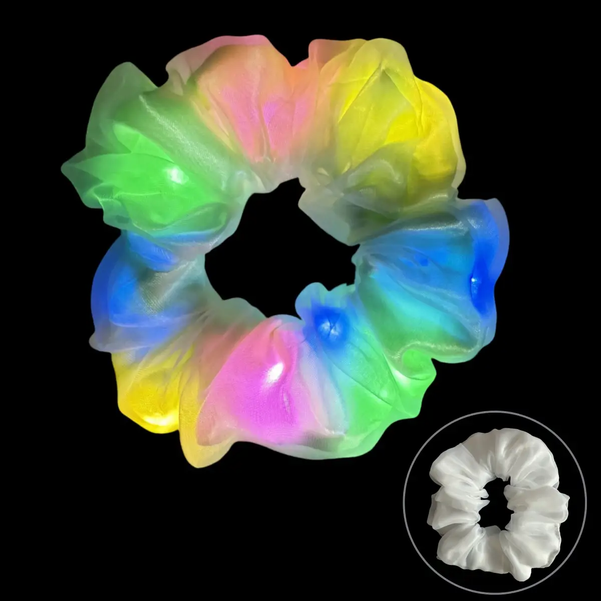 Led Luminous Scrunchie Hair Tie with Multicolor Lights - Image 29