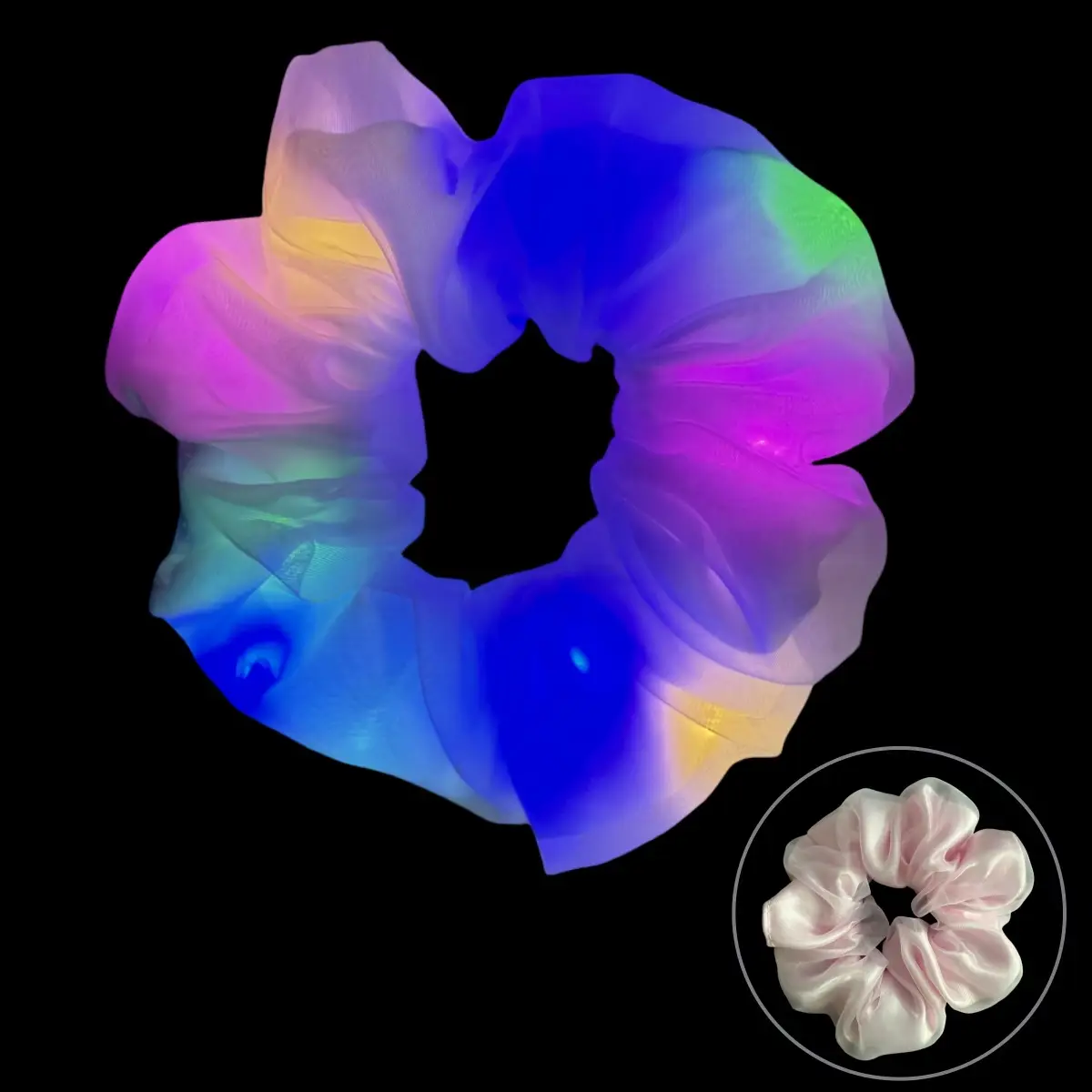 Led Luminous Scrunchie Hair Tie with Multicolor Lights - Image 31