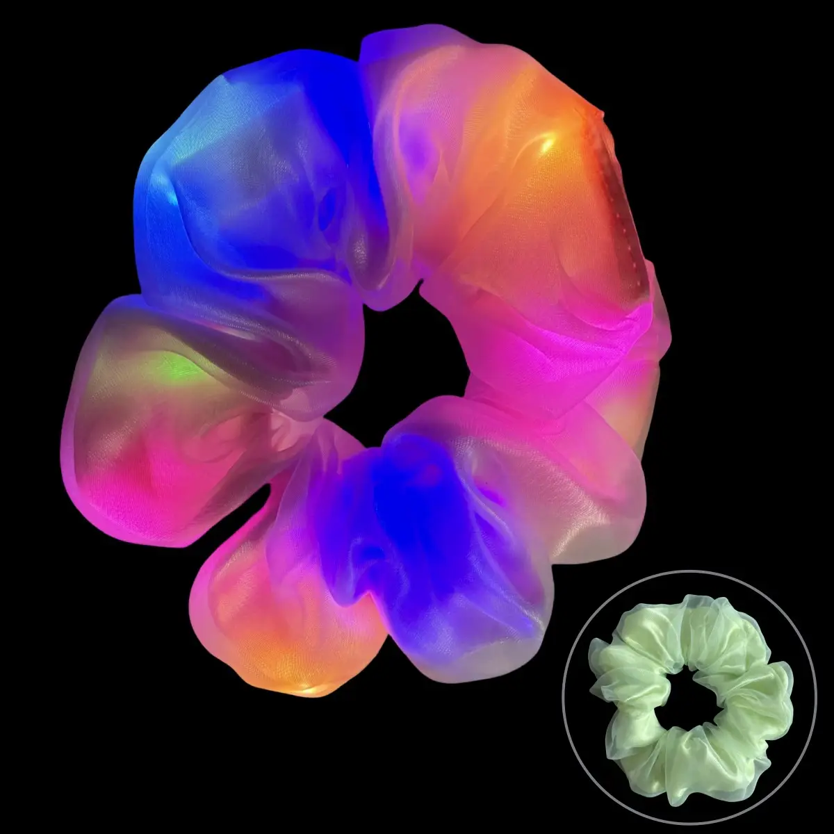 Led Luminous Scrunchie Hair Tie with Multicolor Lights - Image 33