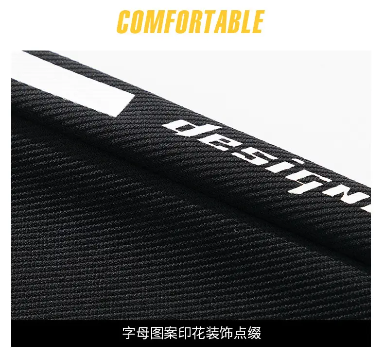Men Straight Leg Sweatpants Grey Stripe Loose Fit — feature 8
