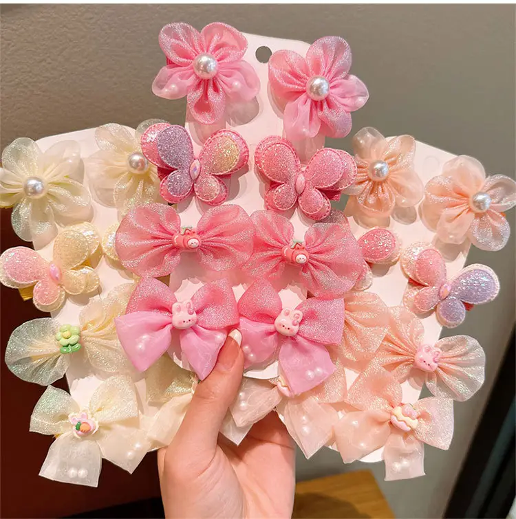 Children's Bow Hairpins Princess Super Fairy Yarn Flower Bang Clip — feature 10