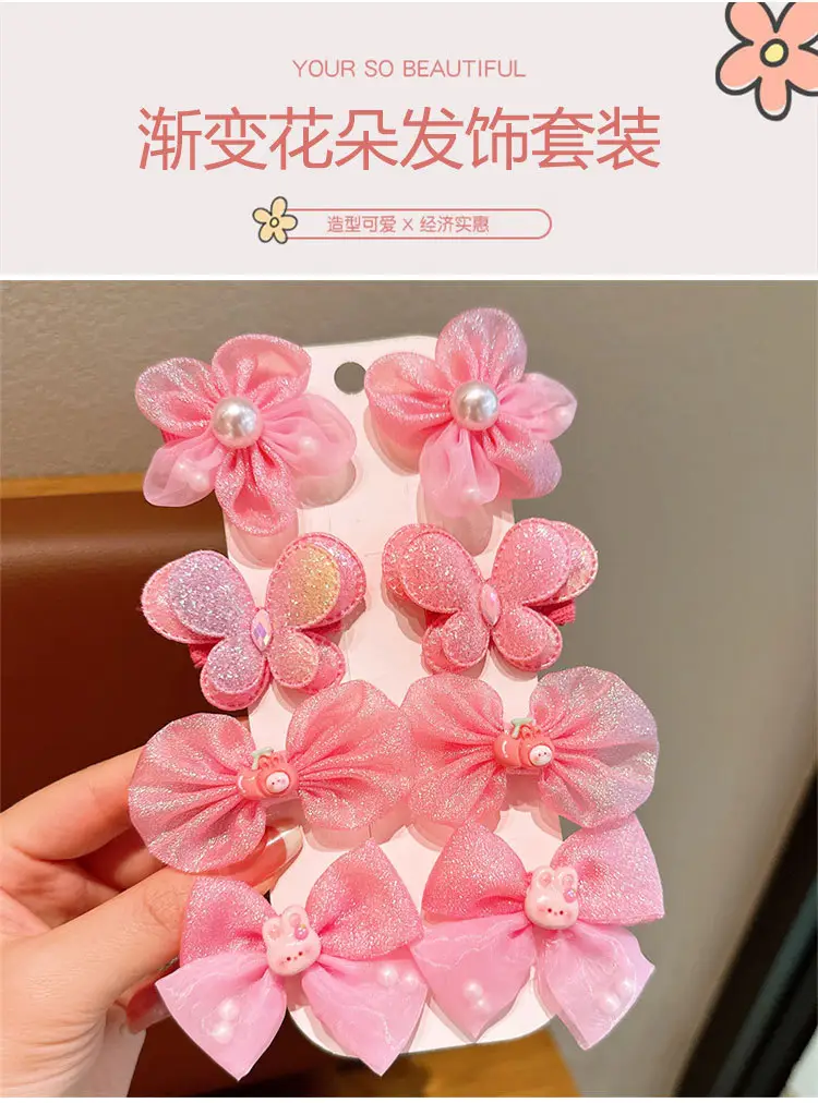Children's Bow Hairpins Princess Super Fairy Yarn Flower Bang Clip — feature 3