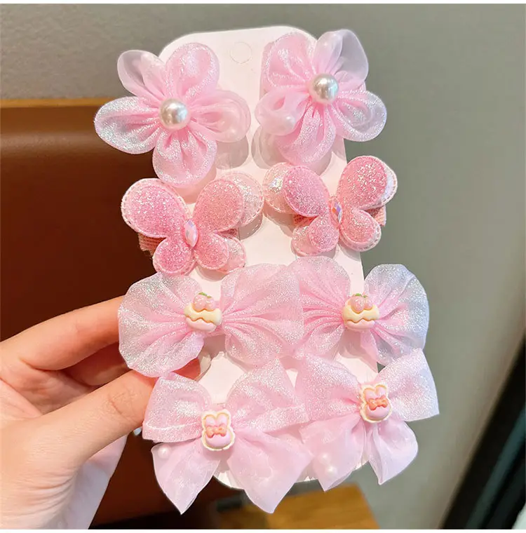 Children's Bow Hairpins Princess Super Fairy Yarn Flower Bang Clip — feature 4