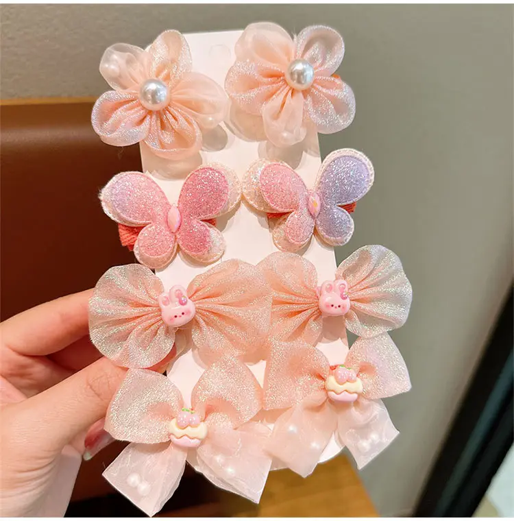 Children's Bow Hairpins Princess Super Fairy Yarn Flower Bang Clip — feature 5