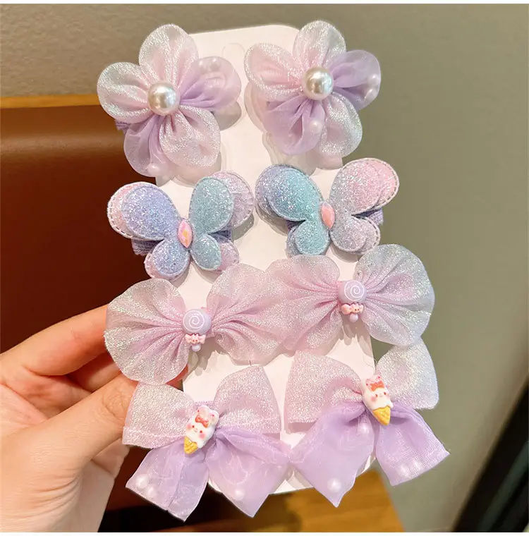 Children's Bow Hairpins Princess Super Fairy Yarn Flower Bang Clip — feature 7