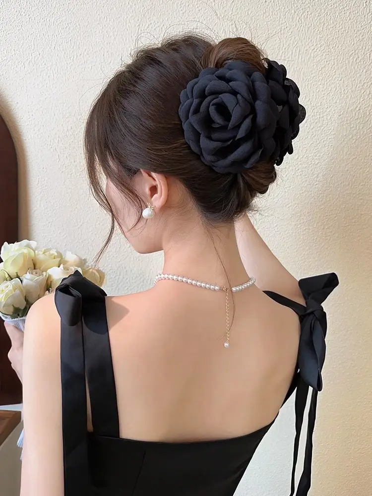 Red Rose Hair Clip Back for Girls & Women — feature 7