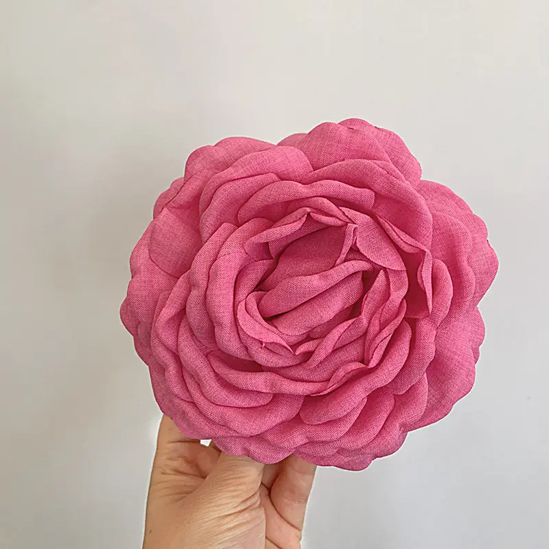 Red Rose Hair Clip Back for Girls & Women - Image 4