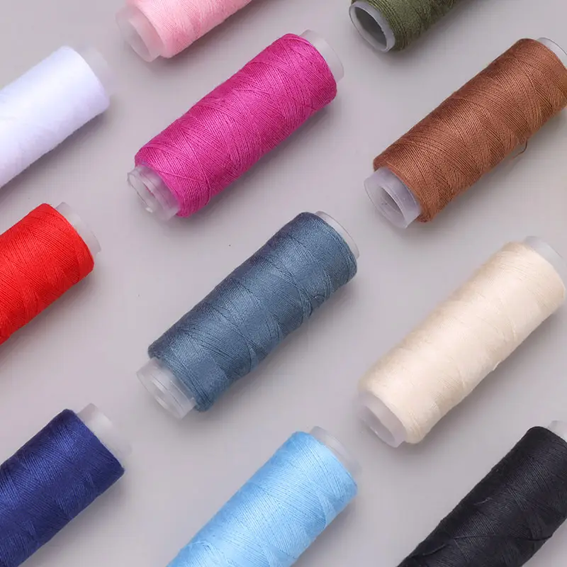 Household 402 Color Sewing Thread Sewing Clothes Quilt Small Roll Sewing Machine Thread Portable DIY Hand Sewing Polyester Thread