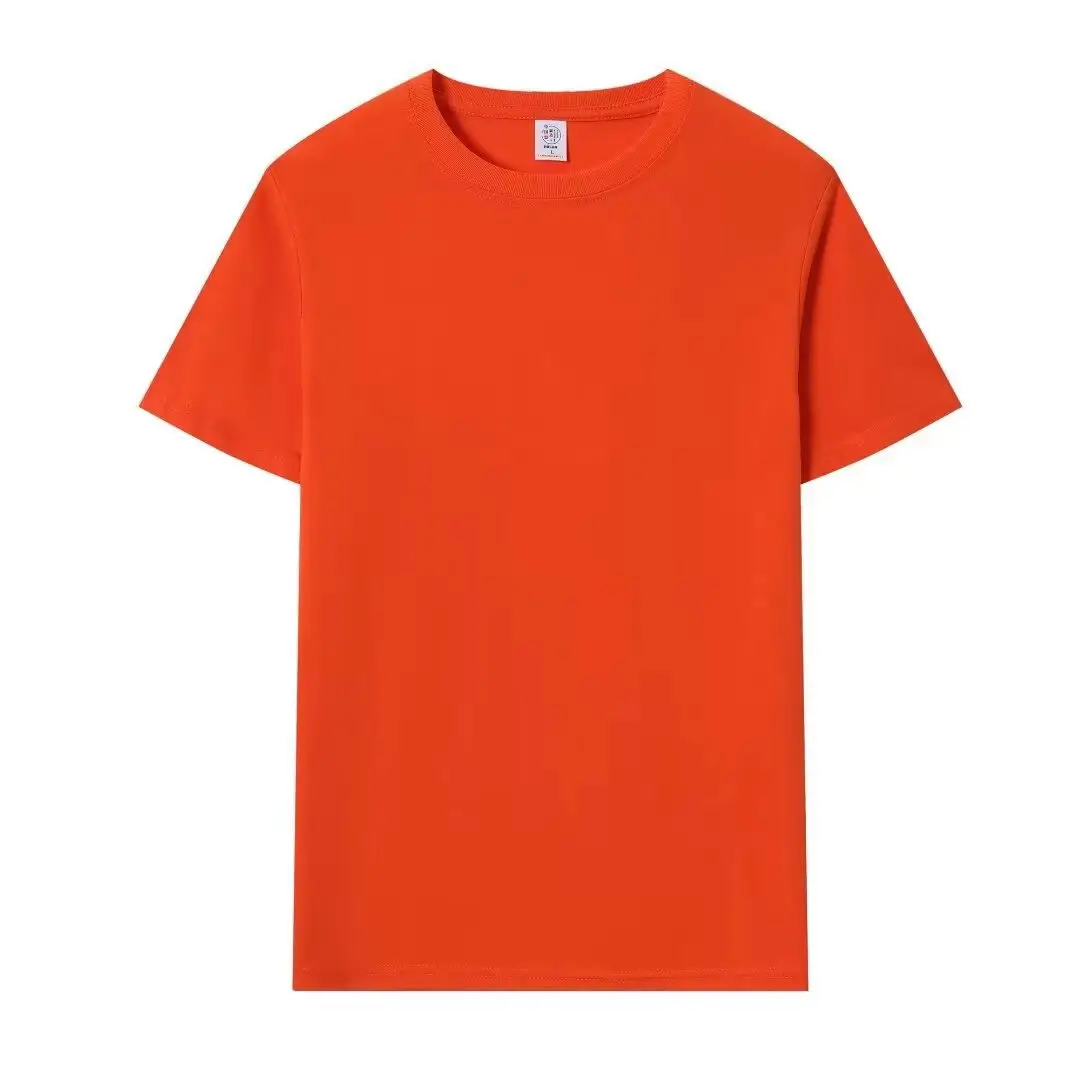 Men Cotton Blue T-Shirt Short Sleeve Summer - Image 6