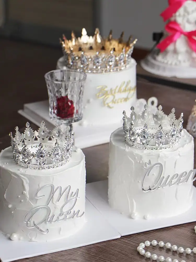 Golden Cross Border Crown Crown for Wedding Party Decoration — feature 16