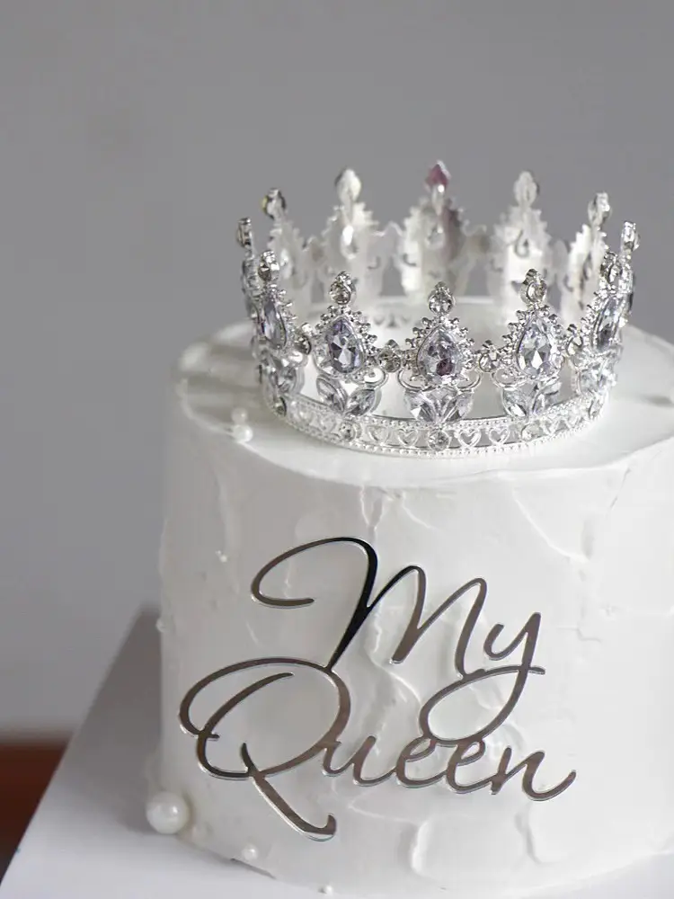 Golden Cross Border Crown Crown for Wedding Party Decoration — feature 17