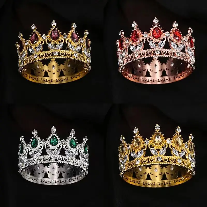 Golden Cross Border Crown Crown for Wedding Party Decoration — feature 4