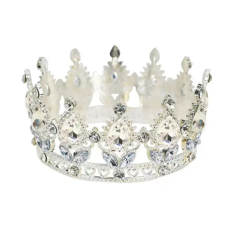 Golden Cross Border Crown Crown for Wedding Party Decoration — feature 8