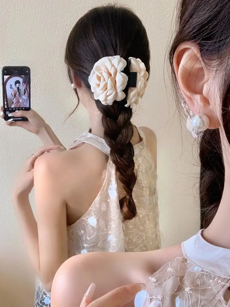 Pink Rose Hair Clip for Girls & Women — feature 5